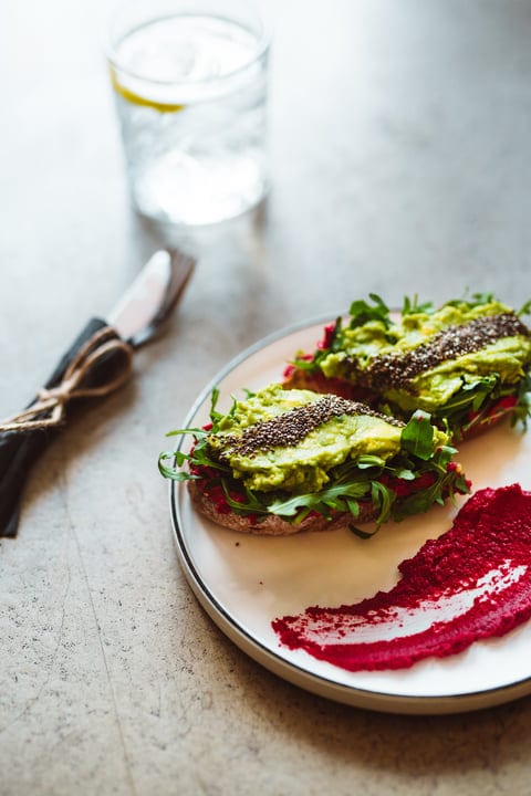 Vibrant Avocado Toast With Beetroot Spread Delight