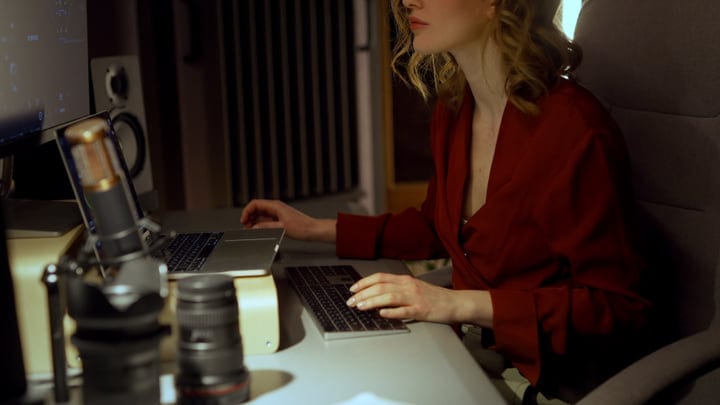 Creative Energy Flows In Modern Producer's Studio Session