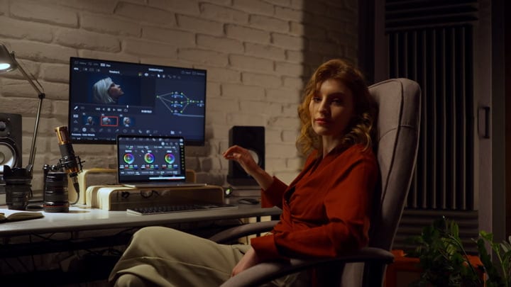 Creative Producer Engages in Dynamic Studio Session