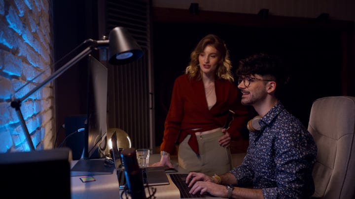 Creative Minds Collaborate In A Modern Studio Session