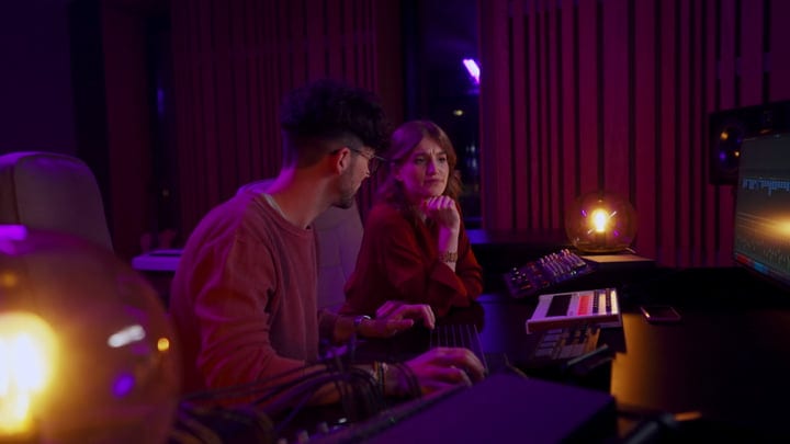 Creative Collaboration In A Modern Music Studio