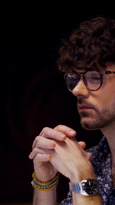 Thoughtful Producer Contemplates Next Creative Studio Session