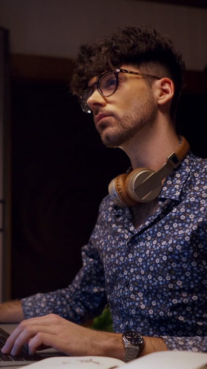 Focused Producer Delves Deep Into Creative Work