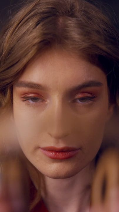 Glamorous Focus on Makeup and Expression in Studio