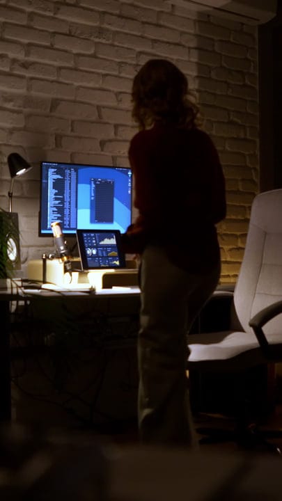 Evening Focus: Producer in a Creative Studio Session