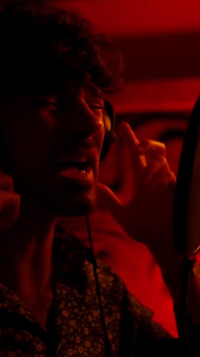 Capturing The Beat In A Fiery Studio Ambiance