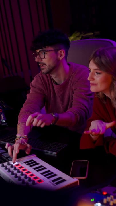 Creative Duo Crafts Soundscapes In Vibrant Studio