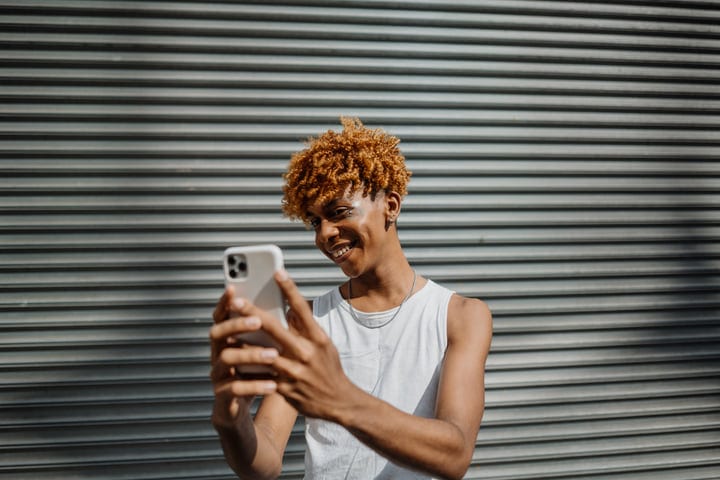 Youthful Energy Captured In A Candid Urban Selfie