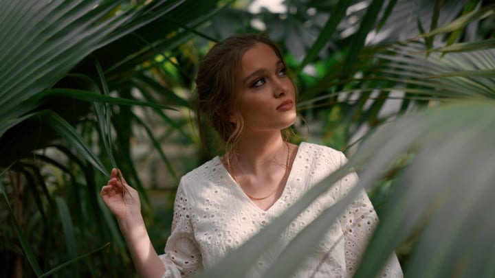 Exploring Serenity in a Lush Tropical Garden Setting