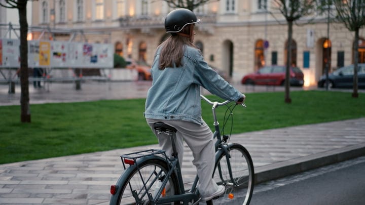 Urban Evening Ride Through Historic City Streets