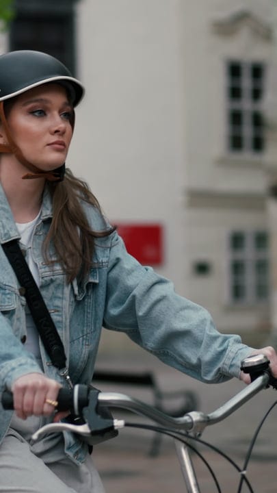 Youthful Exploration On A Bicycle Through The City