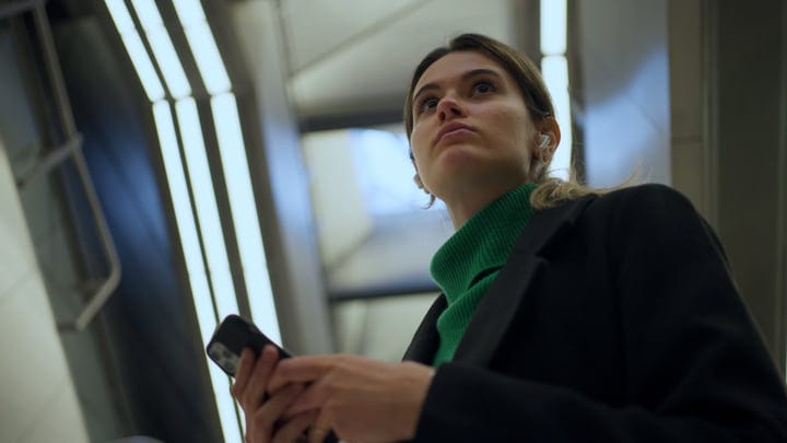 Modern Businesswoman Navigates City Life With Confidence