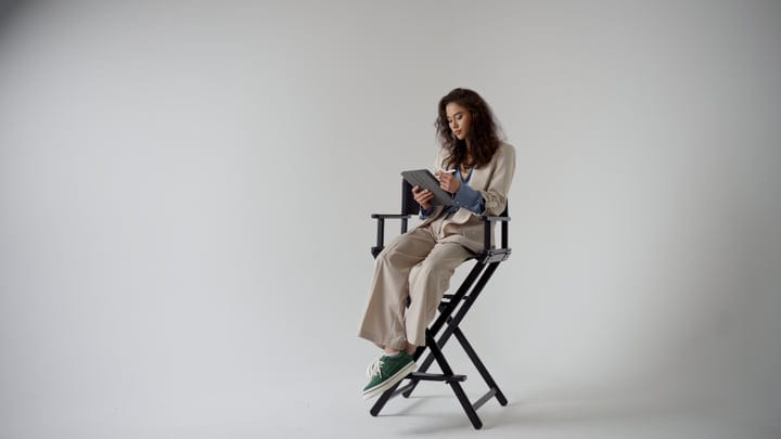 Contemplative Fashion Moment In A Minimalist Studio