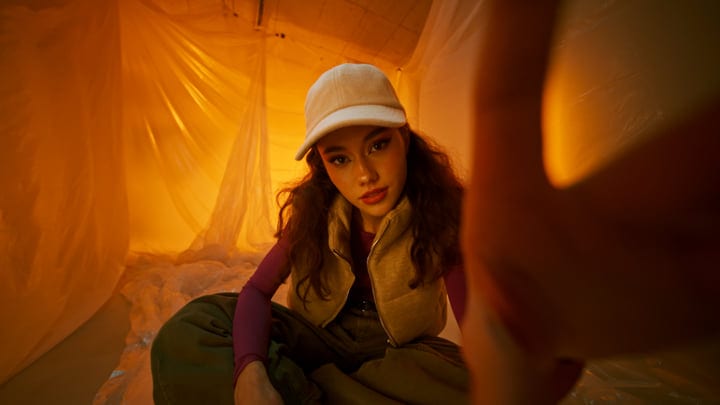 Warm Hues Frame a Bold Fashion Portrait