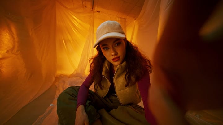 Autumn Warmth Embraces A Fashionable Studio Portrait