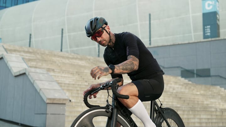 Urban Cyclist Navigates City Streets With Confidence