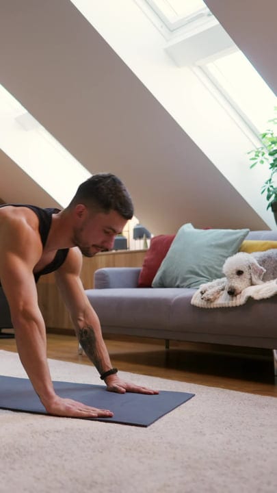 Morning Fitness Routine In A Cozy Attic Apartment