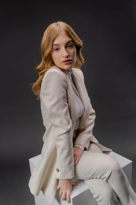 Elegance Captured in a Minimalist Studio Portrait