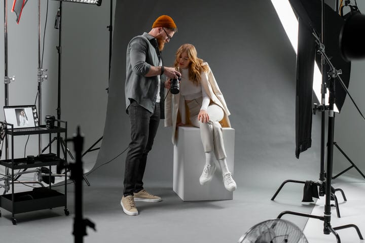 Collaborative Moments In A Modern Photography Studio