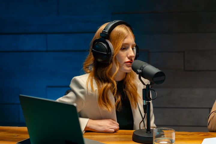 Podcast Host Engages Audience With Captivating Conversation