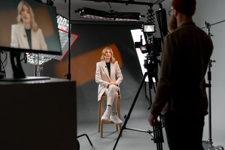 Professional Portrait Session In A Sophisticated Studio Setting
