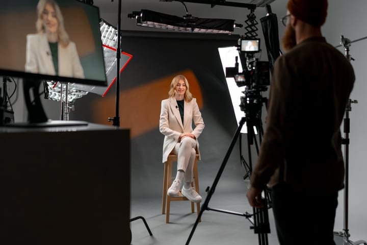 Captivating Studio Moment With Professional Lighting Setup