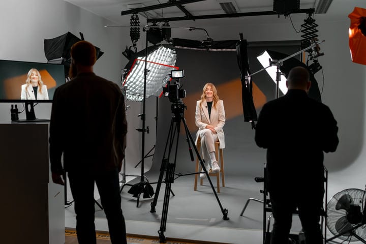 Engaging Studio Portrait Session With Bright Lighting Setup
