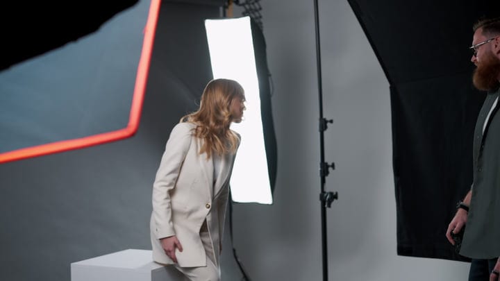 Dynamic Interaction In A Modern Photography Studio Setup