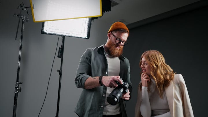 Creative Collaboration In A Professional Photo Studio