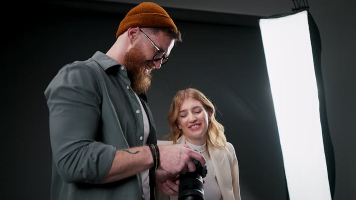 Creative Collaboration in a Modern Photography Studio