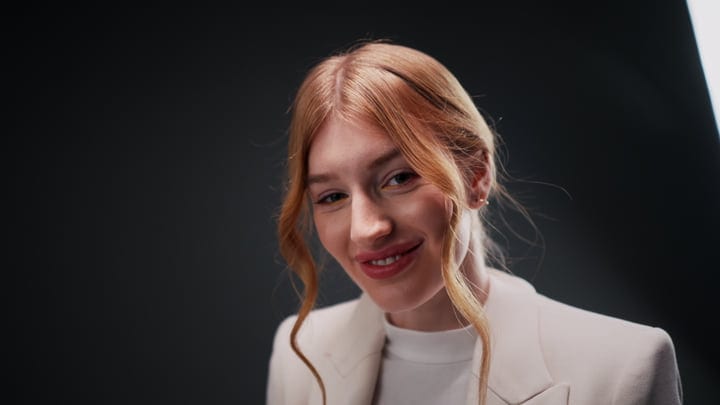 Warm Smile Illuminates Professional Studio Setting