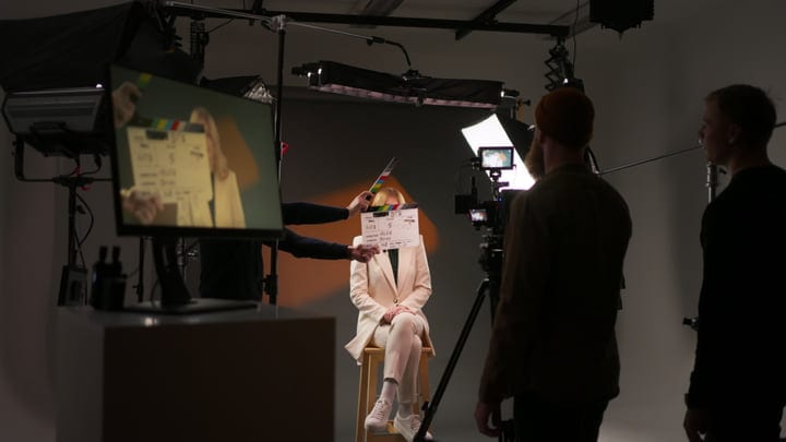 Behind The Scenes Action In A Professional Studio Setting