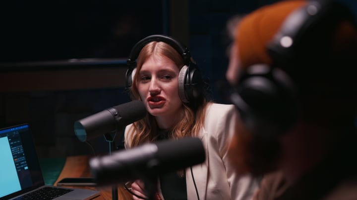 Engaged Discussions In A Modern Podcast Studio