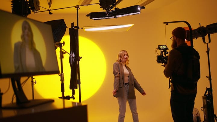 Capturing Creativity Amidst Vibrant Studio Lights