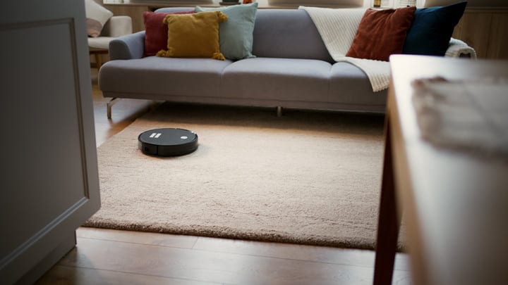 A Cozy Afternoon With A Robot Vacuum At Home