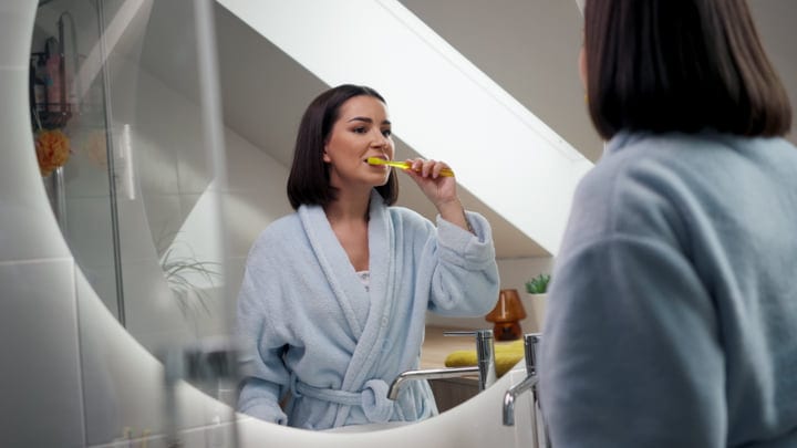 Morning Rituals In A Cozy Bathroom Setting