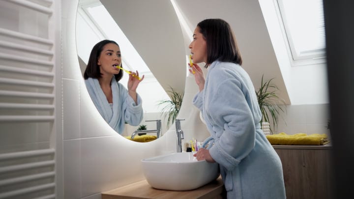 Morning Rituals Begin With A Smile In The Mirror