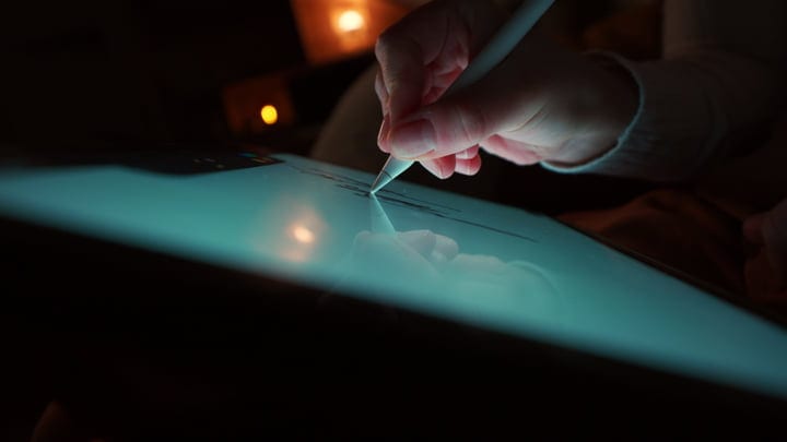 Creating Digital Art Under Soft Evening Light