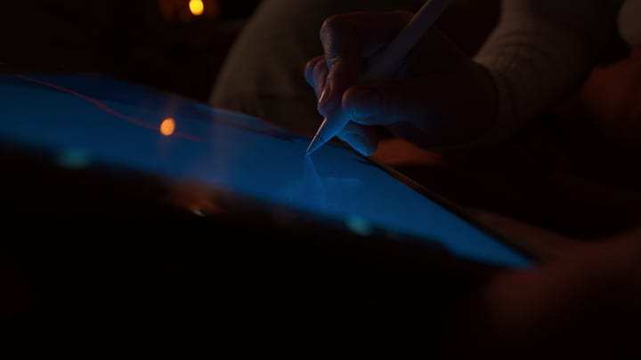 Evening Creativity Glows In The Digital Canvas