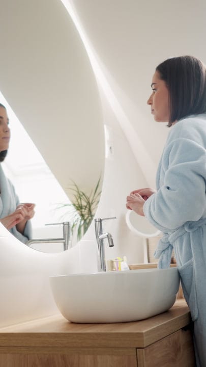Morning Rituals In A Cozy Bathroom Oasis