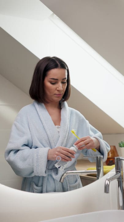 Morning Routine: Woman Prepares for A New Day