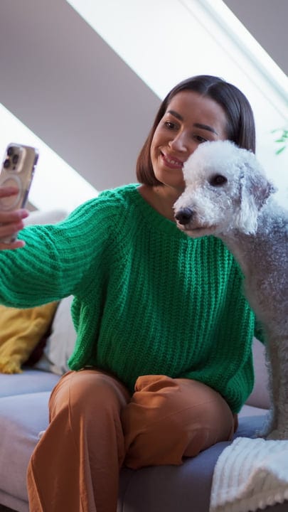Joyful Moments Captured With A Furry Friend At Home