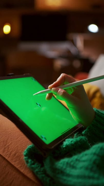Creative Expressions Emerge Under Warm Lamp Glow