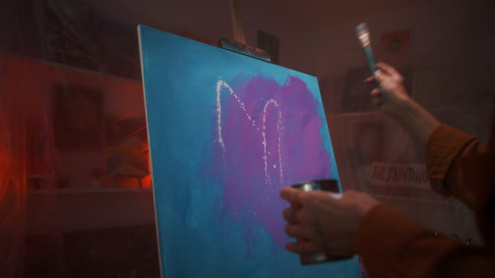 Vibrant Strokes Dance Across The Canvas In Studio