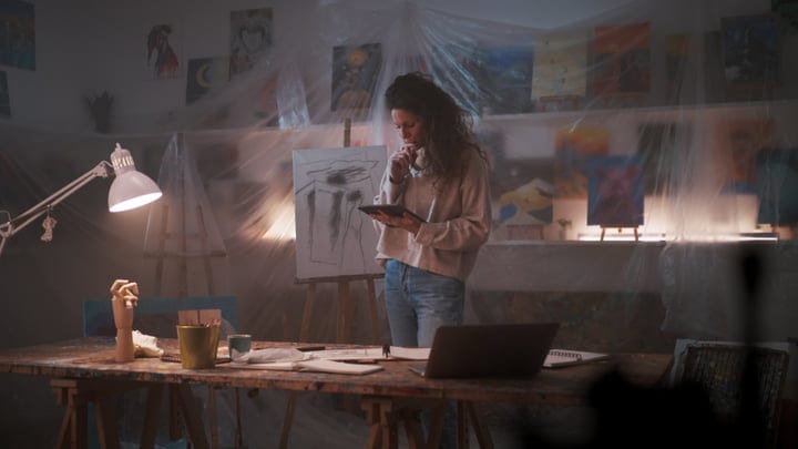 Creative Inspiration Strikes In A Cozy Artist Studio
