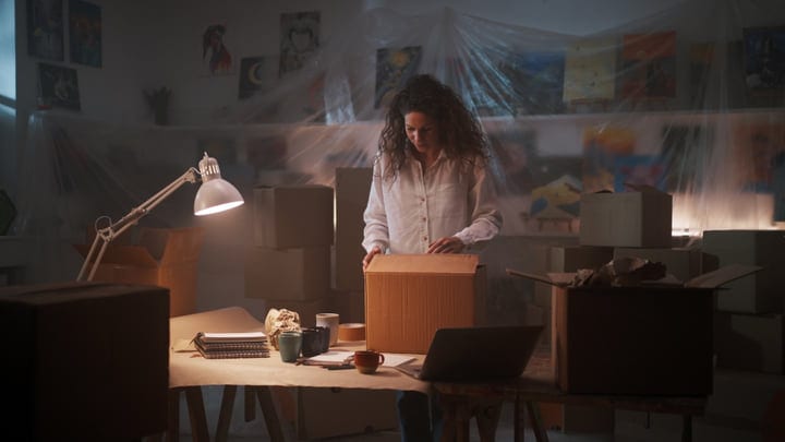 Artist Embraces Creativity In Her Cozy Studio Space