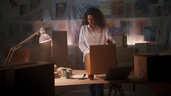 Artist Organizes Her Studio Amidst Creative Chaos