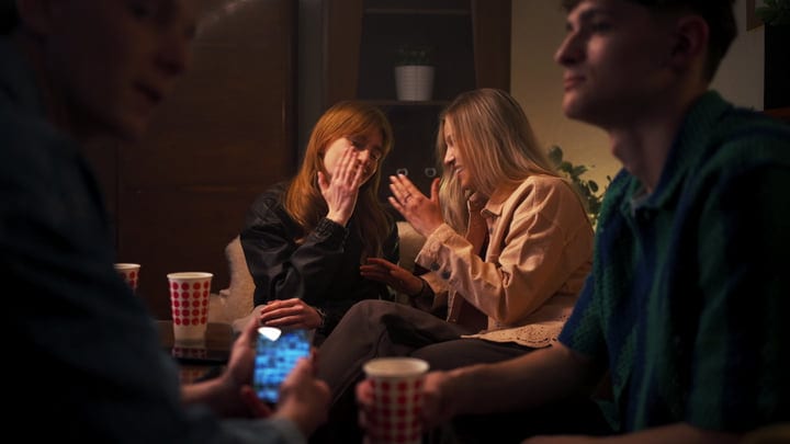 Laughter and Stories Shared By The Fireplace