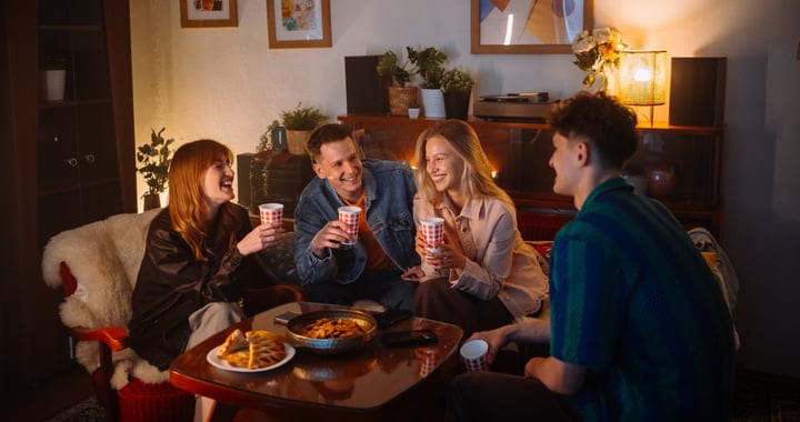 Warm Laughter Fills The Room On A Chilly Night