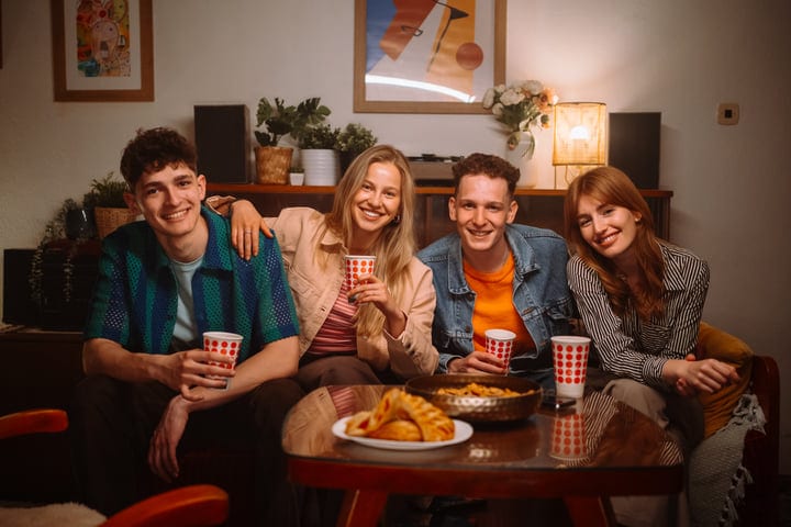 Laughter And Warmth Fill A Cozy Evening Gathering